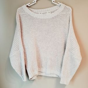 Cosy Zara Knit Cream Sweater Batwing Sz M
